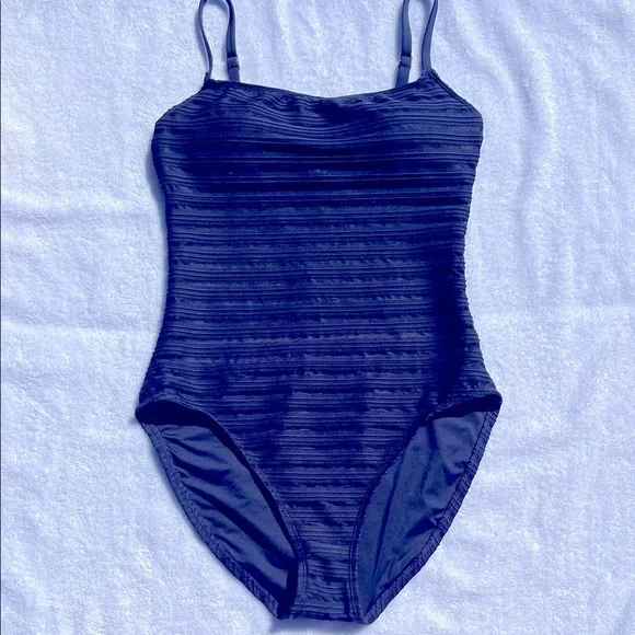 La Blanca Fluid Lines One Piece Swimsuit - NWOT Indigo Blue - Picture 6 of 13